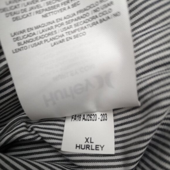 Hurley Men's Size XL Rust w/ Striped Lining Zipper & Snap Closure Jacket w/ Hood - Picture 6 of 12